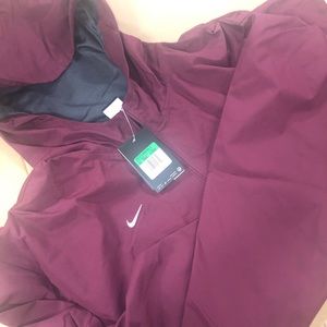 Men’s Dark Maroon Nike 1/4 Windbreaker Hood